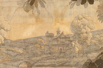 A french 'Verdur' tapestry, c. 200 x 289 cm, France, second half of the 19th century.