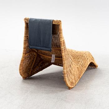 Karl Malmvall, a 'Karlskrona' rattan lounge chairs, IKEA, late 20th Century.