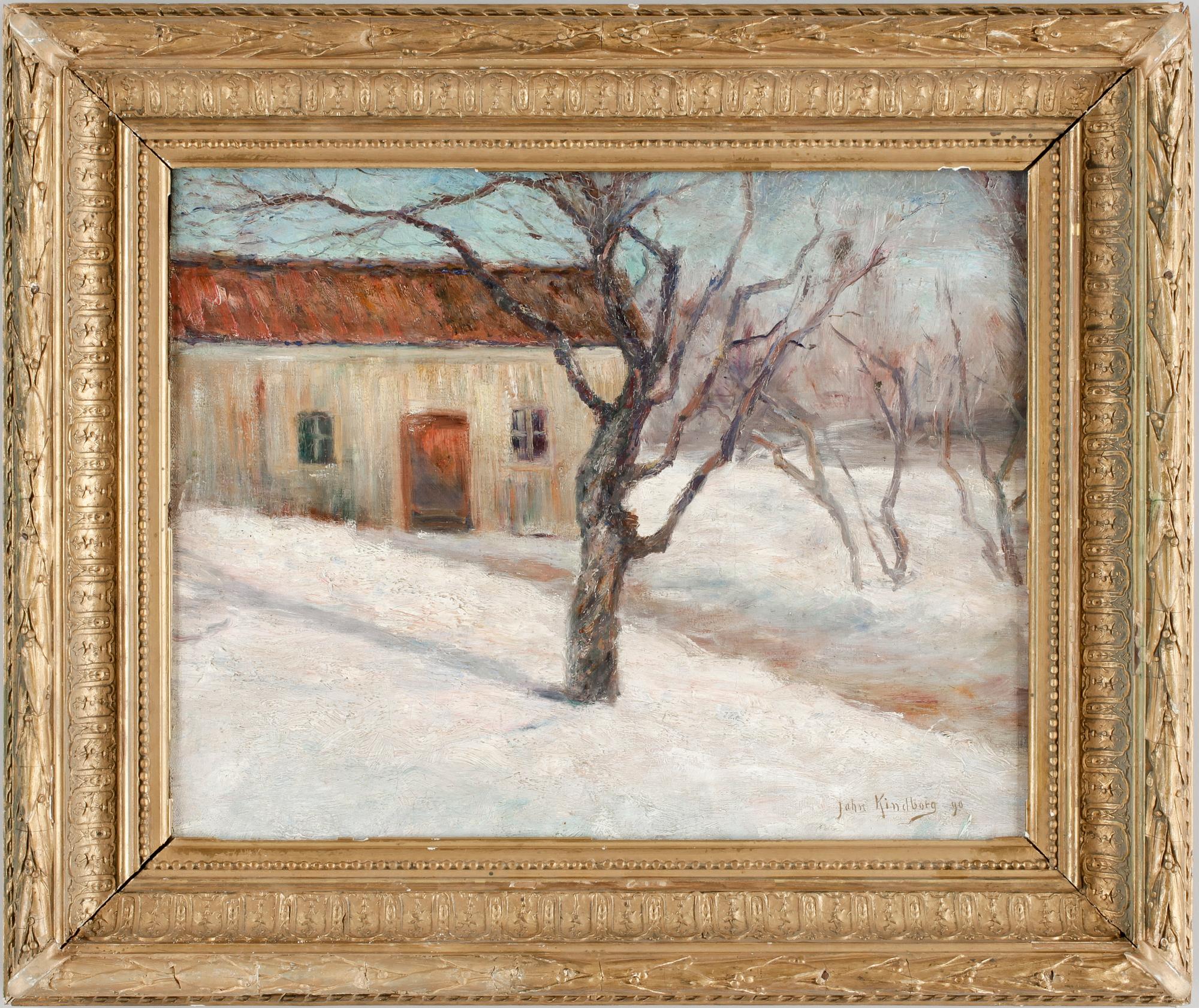 JOHAN KINDBORG, olja på duk. Sign.