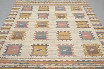 Märta Måås-Fjetterström, a carpet, "Ljusa plador", flat weave, ca 265,5-267 x 197,5-199 cm, signed AB MMF.