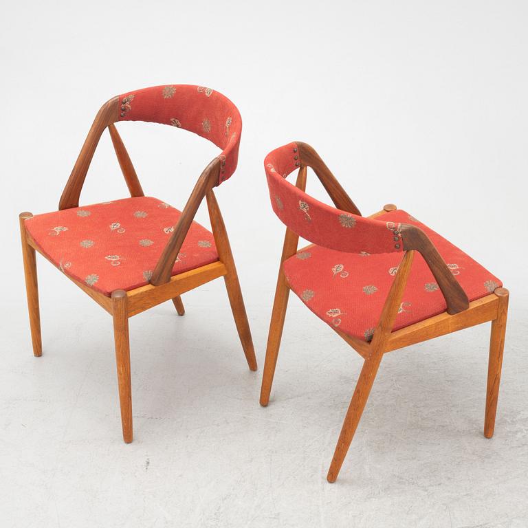 Kai Kristiansen, chairs, 4 pcs, "Pige/T21", Denmark, 1950s/60s.