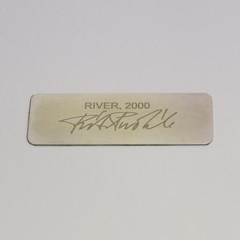 Ritva Puotila, konsttextil, "River", signerad Ritva Puotila Woodnotes 2000.