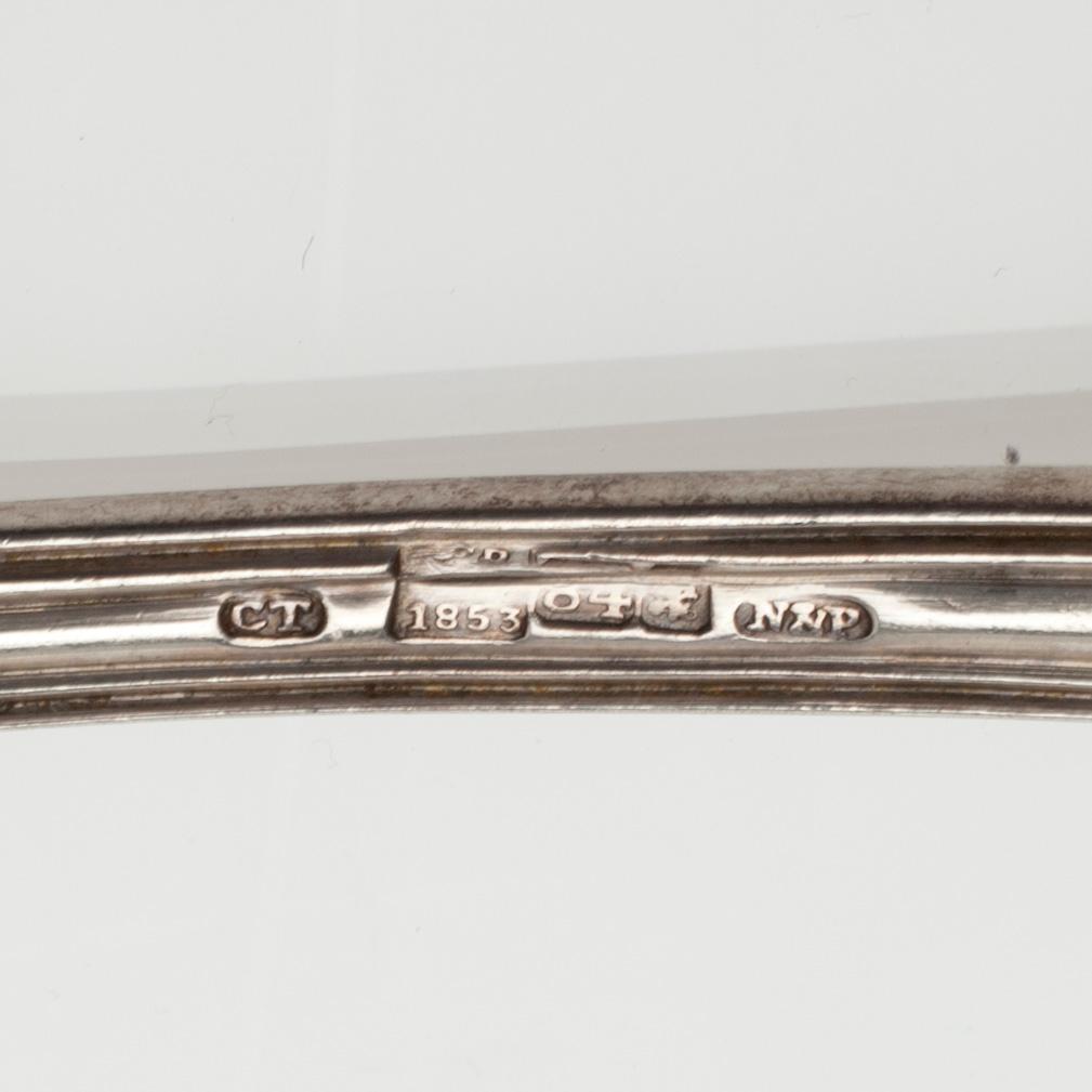 GAFFLAR, 4 st. 84 silver. Nichols & Plincke St. Petersburg 1853. Mästarstämpel Carl Tegelsten. Vikt 417 g.