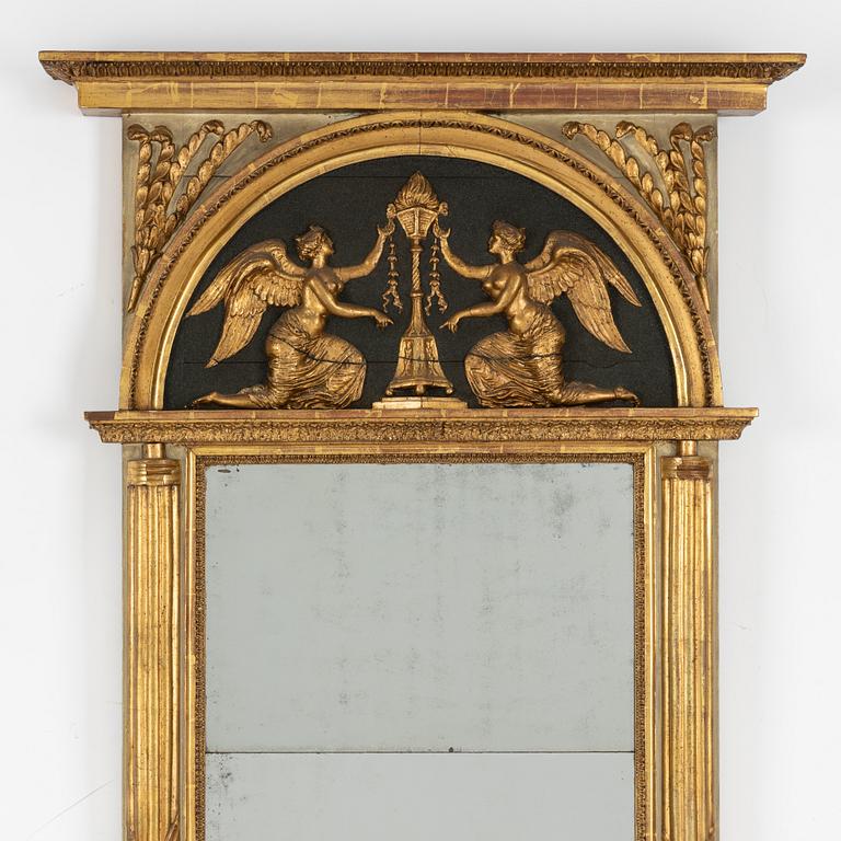 Mirror, late Gustavian, circa 1800.