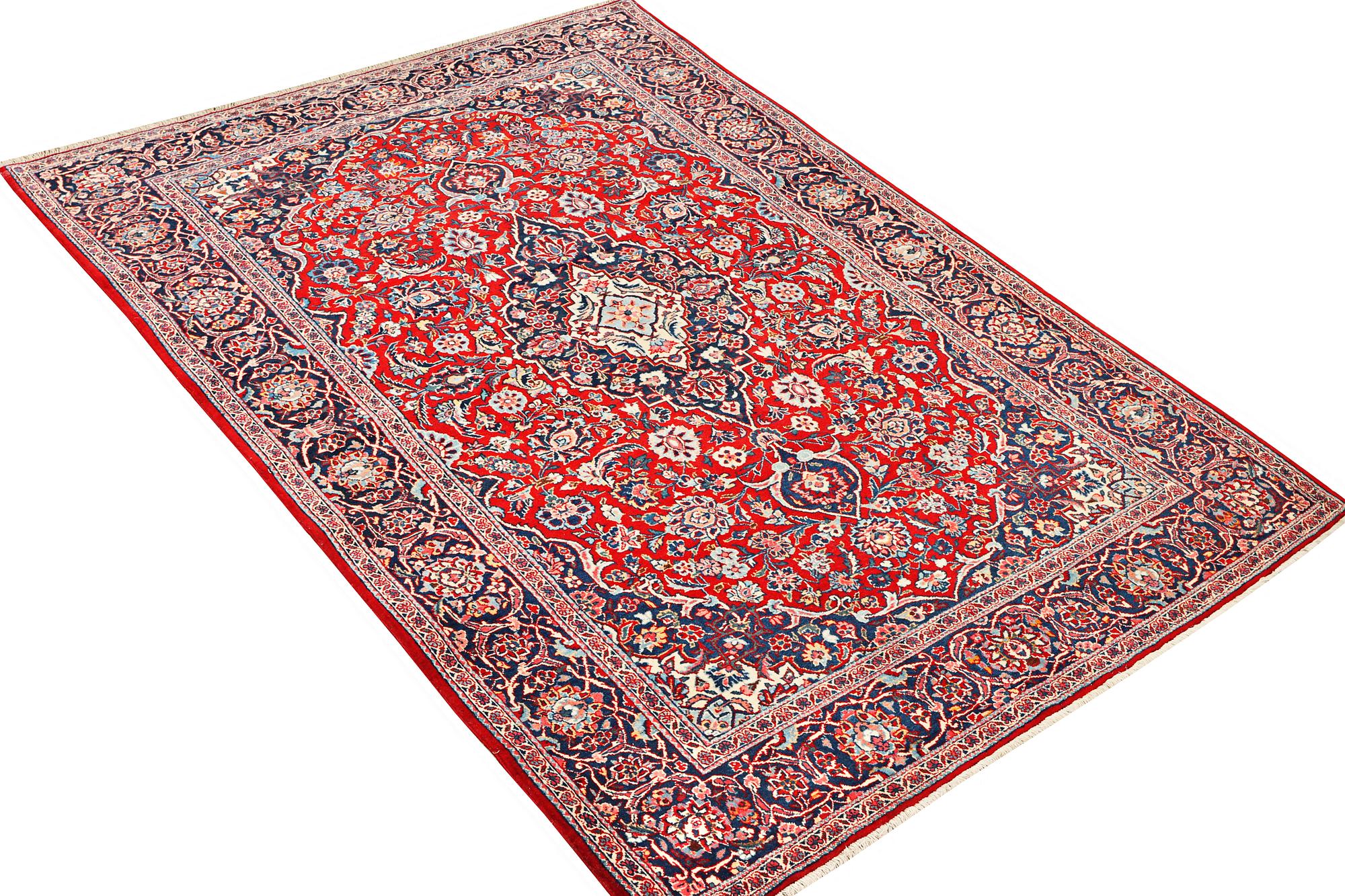 A KAshan rug, a. 214 x 139 cm.