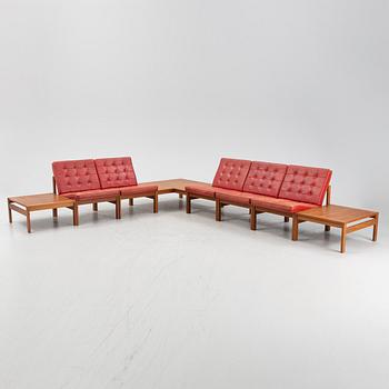 Torben Lind & Ole Gjerlov, an eight-piece modular teak sofa, France & Son, Denmark.