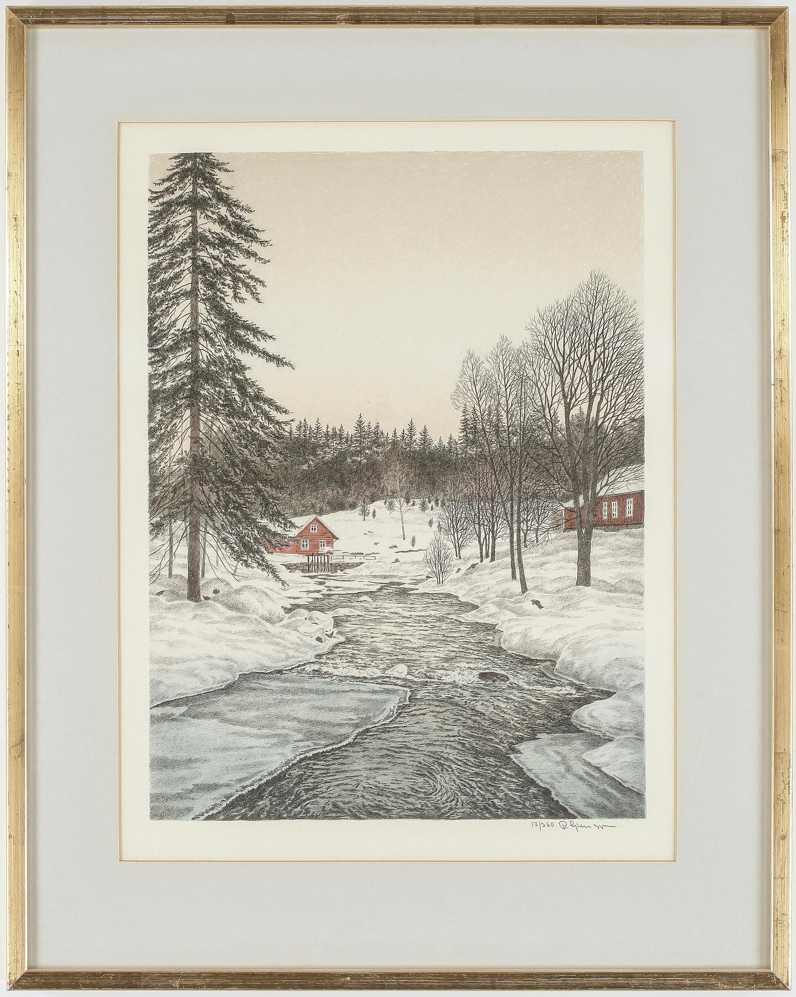 REINHOLD LJUNGGREN, färglitografi, signerad, numrerad 17/360.