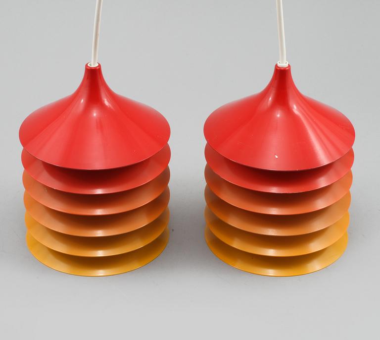 TAKLAMPOR, ett par, "Duett", IKEA, 1970-tal, höjd 20 cm.