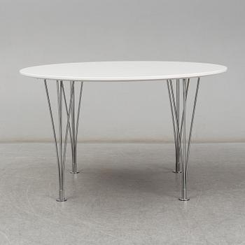 BRUNO MATHSSON & PIET HEIN, table, "Supercirkel", Mathsson International, Värnamo on license from Fritz Hansen, Denmark.