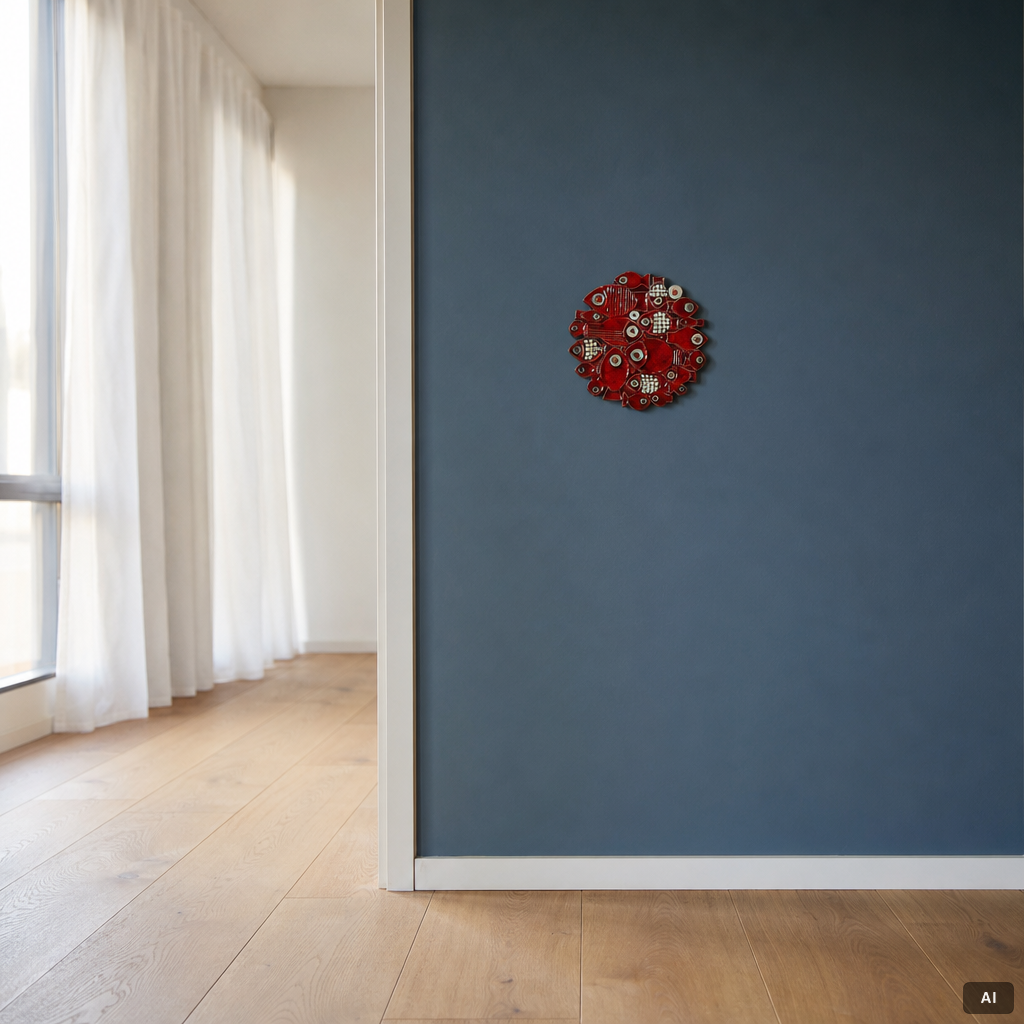 Britt-Louise Sundell, a stoneware wall sculpture, Gustavsberg.