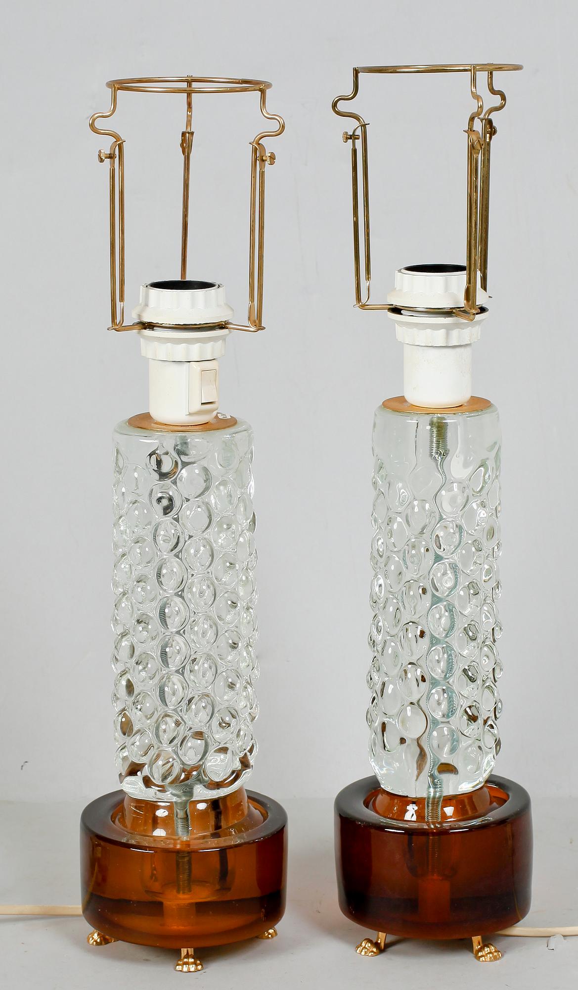 BORDSLAMPOR, 1 par, 1900-talets andra hälft.