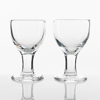 Signe Persson-Melin, a set of 14 'Ruben' beer glasses, Boda.