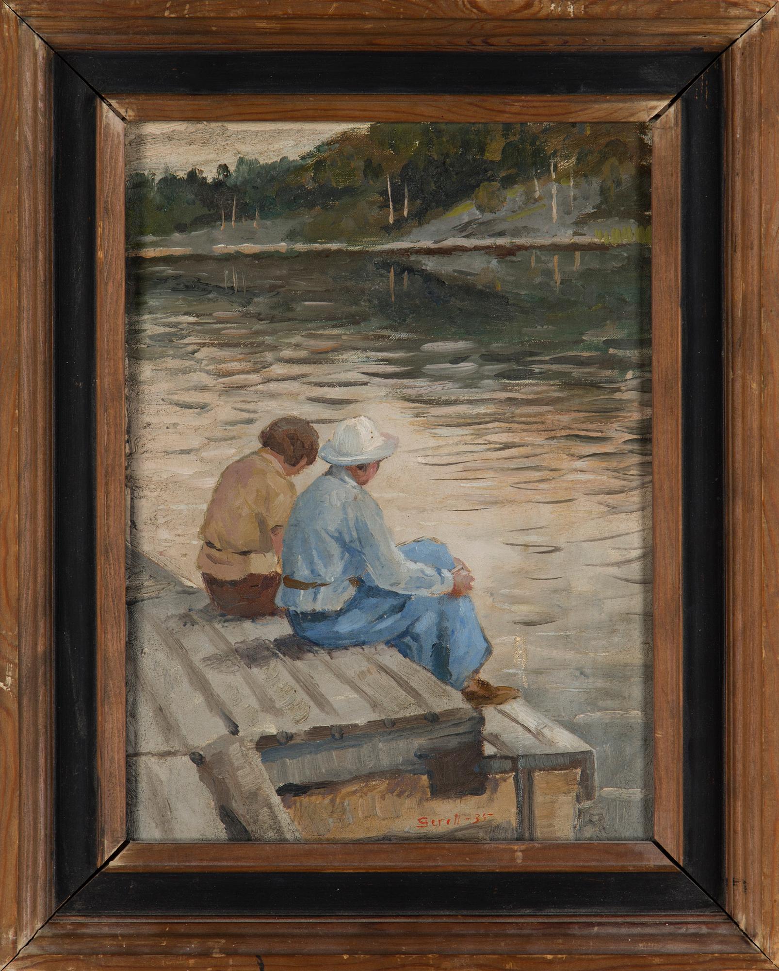 GRETA GERELL, oil on canvas, signed and dated - 35.
