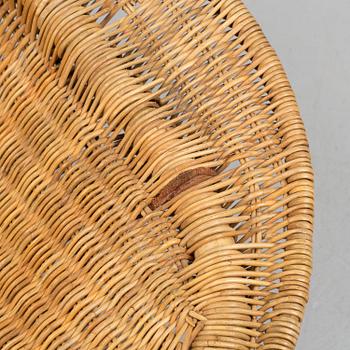 A 'Stora Kraal' rattan easy chair from Nordiska Kompaniet, 1950's.