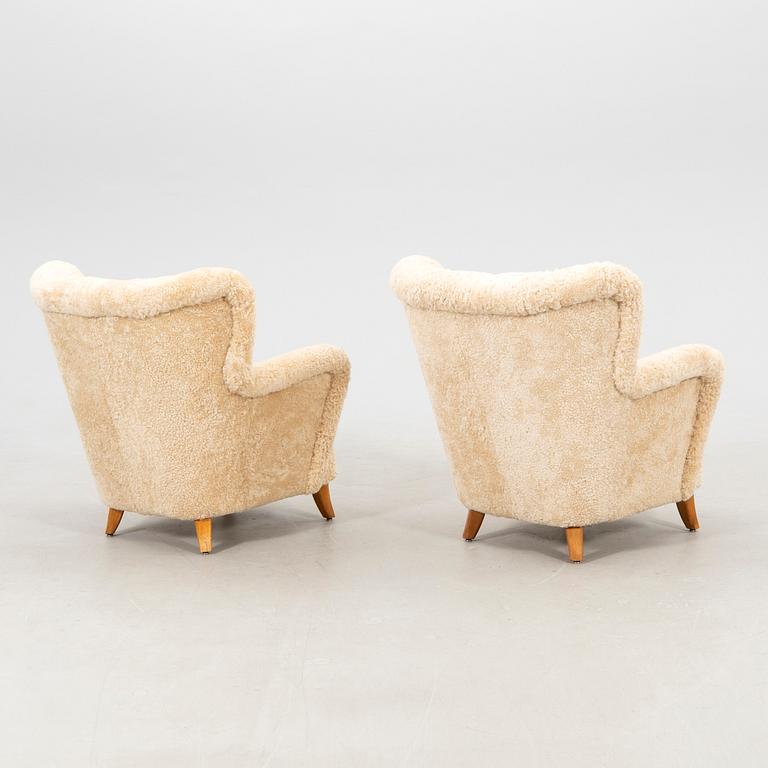 Ilmari Lappalainen, a pair of armchairs from the 1940s/50s, Finland.