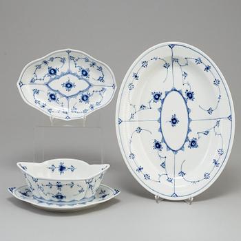 A Danish Royal Copenhagen "Blue Fluted" 36 piece porcelain coffee- and dinner service.