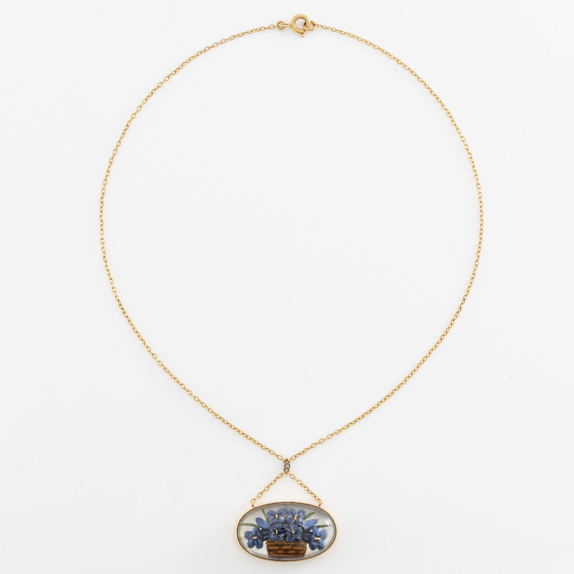 Necklace, "Essex crystal", Victorian, 19th century.