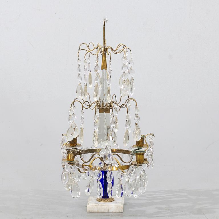 A Gustavian style candelabrum, mid 20th Century.