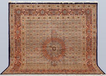 A part silk Moud carpet, c. 223 x 216 cm.