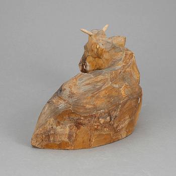 AXEL PETERSSON DÖDERHULTARN, skulptur, trä, signerad A.P samt stämplad.