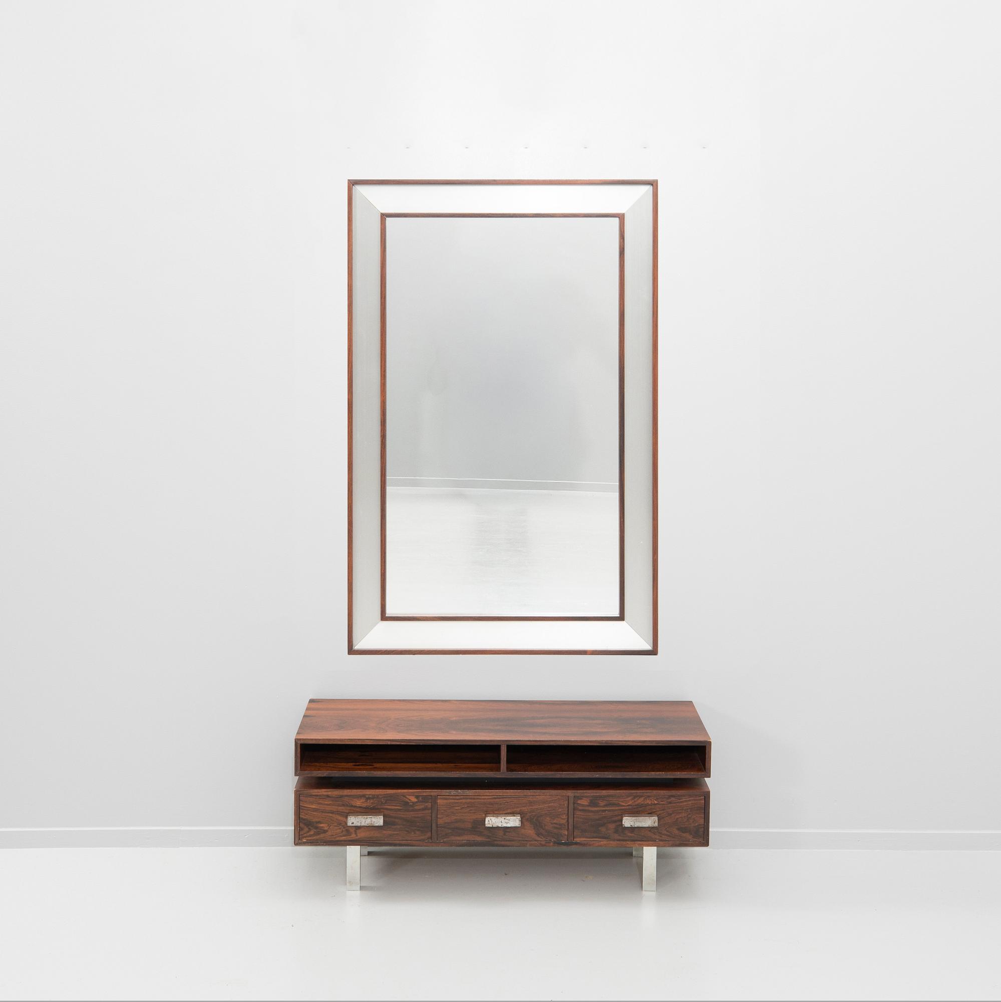 Hallway cabinet with mirror, "Ambassador", AB Nybrofabriken, Fröseke, 1960s.