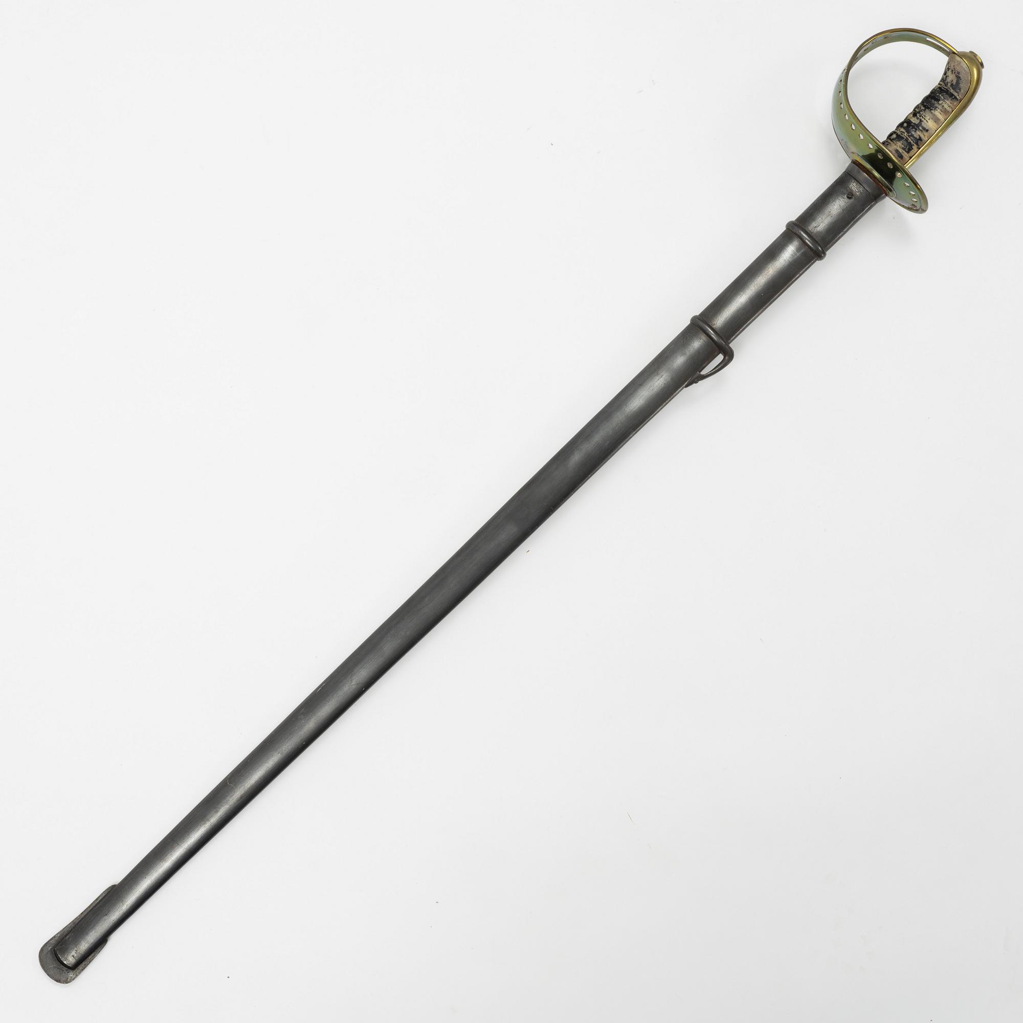 A Swedish cavalry sword 1893 pattern, with scabbard.