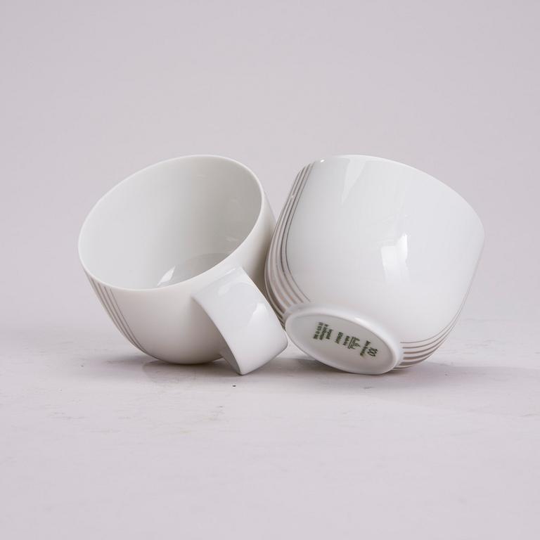 KAFFESERVIS, 24 delar, porslin, Studio-linie, jubileumsår Rosenthal 100 år, 1979-1980.