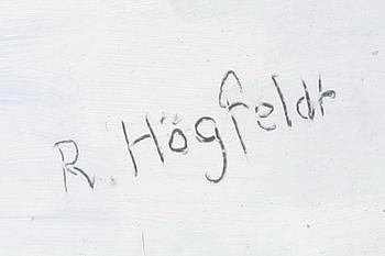 ROBERT HÖGFELDT, olja på pannå, sign.