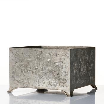 Nils Fougstedt, a pewter jardiniere, Svenskt Tenn, Stockholm, Sweden 1928.