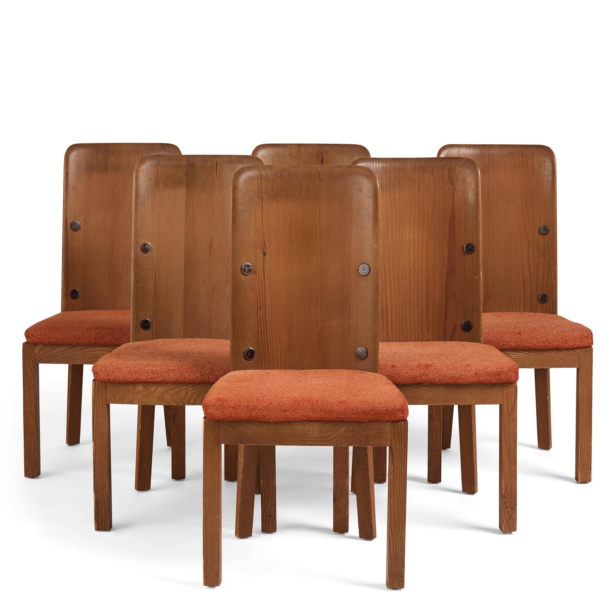 Axel Einar Hjorth, a set of six 'Lovö' chairs, Nordiska Kompaniet, Sweden 1930s.