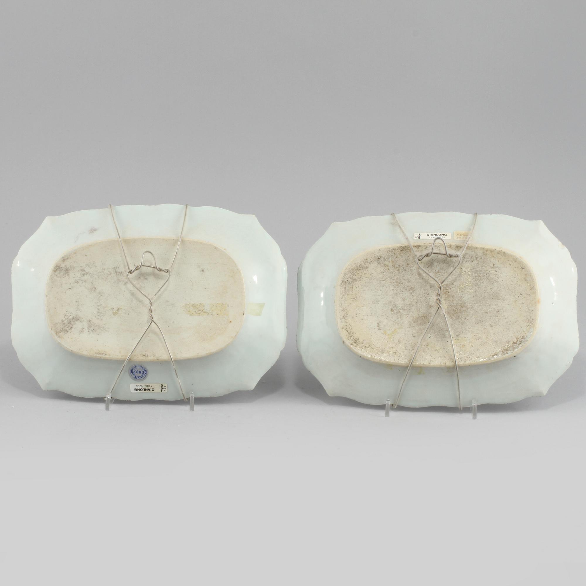 FAT, ett par, porslin, Kina, 1700-tal.