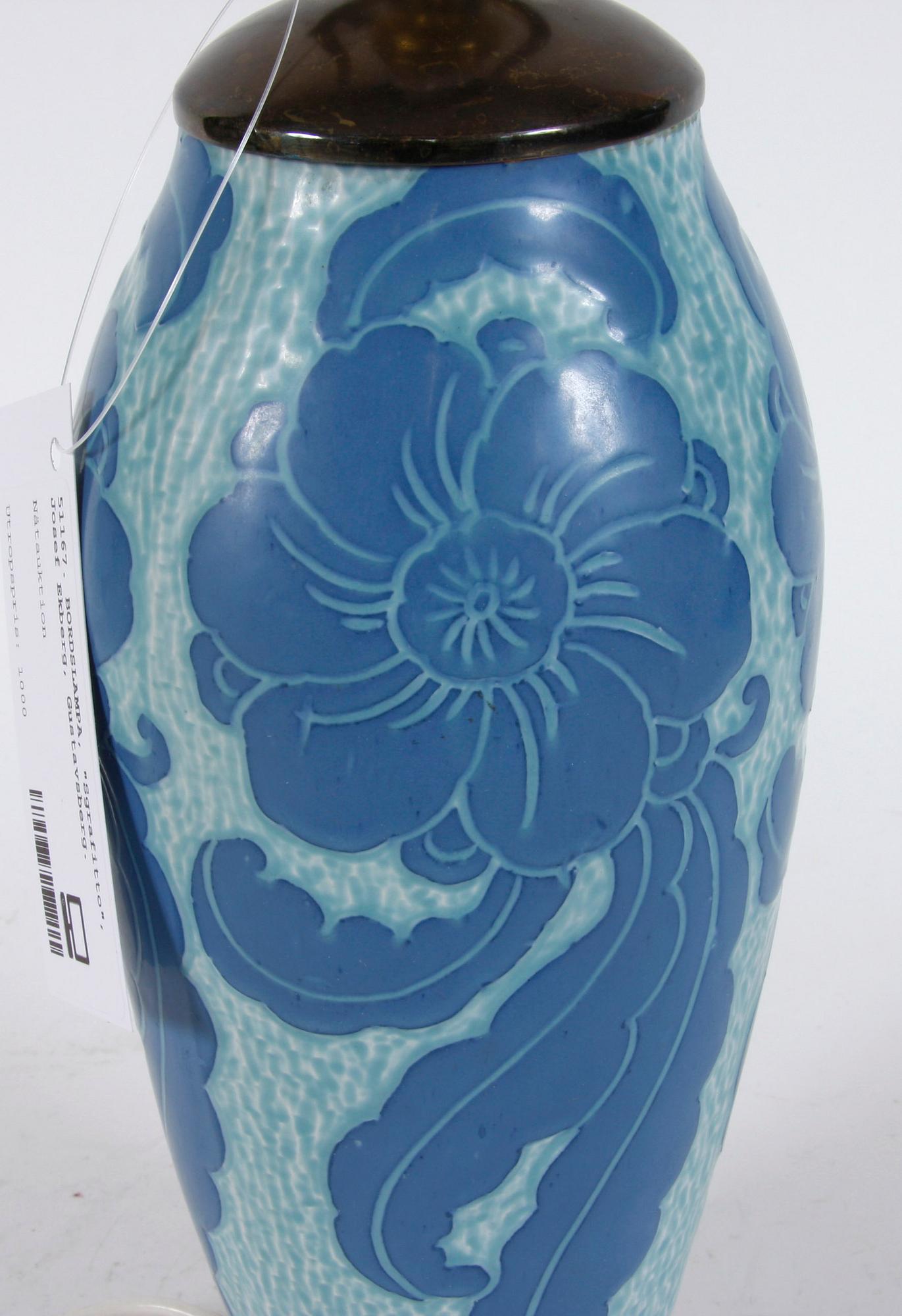 BORDSLAMPA, "Sgrafitto", Josef Ekberg, Gustavsberg.