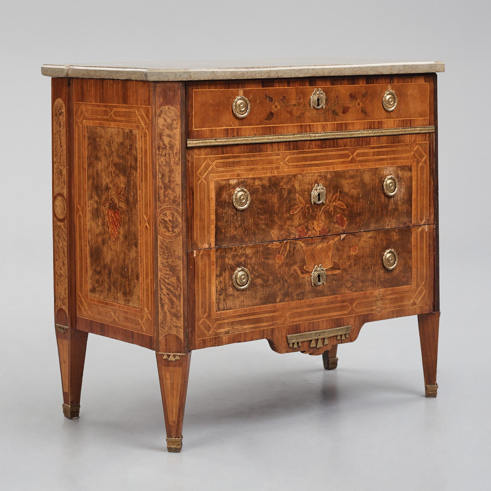 A Gustavian commode, attributed to C Lindborg (master 1781-1808).