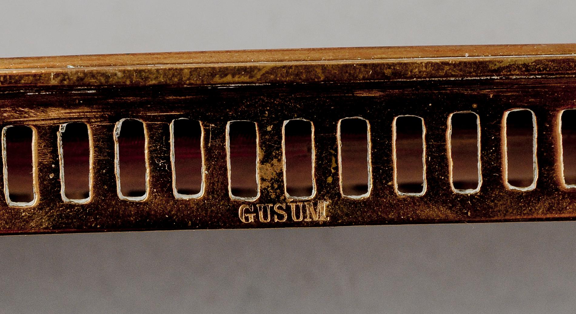 PENNSTÄLL, mässing, Gusums Bruk. Samt SKÅL, mässing.