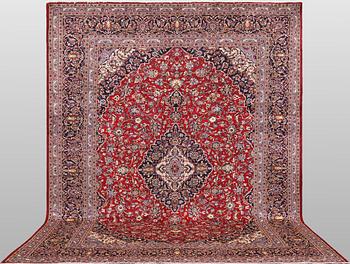 A Keshan carpet, 390 x 297 cm.