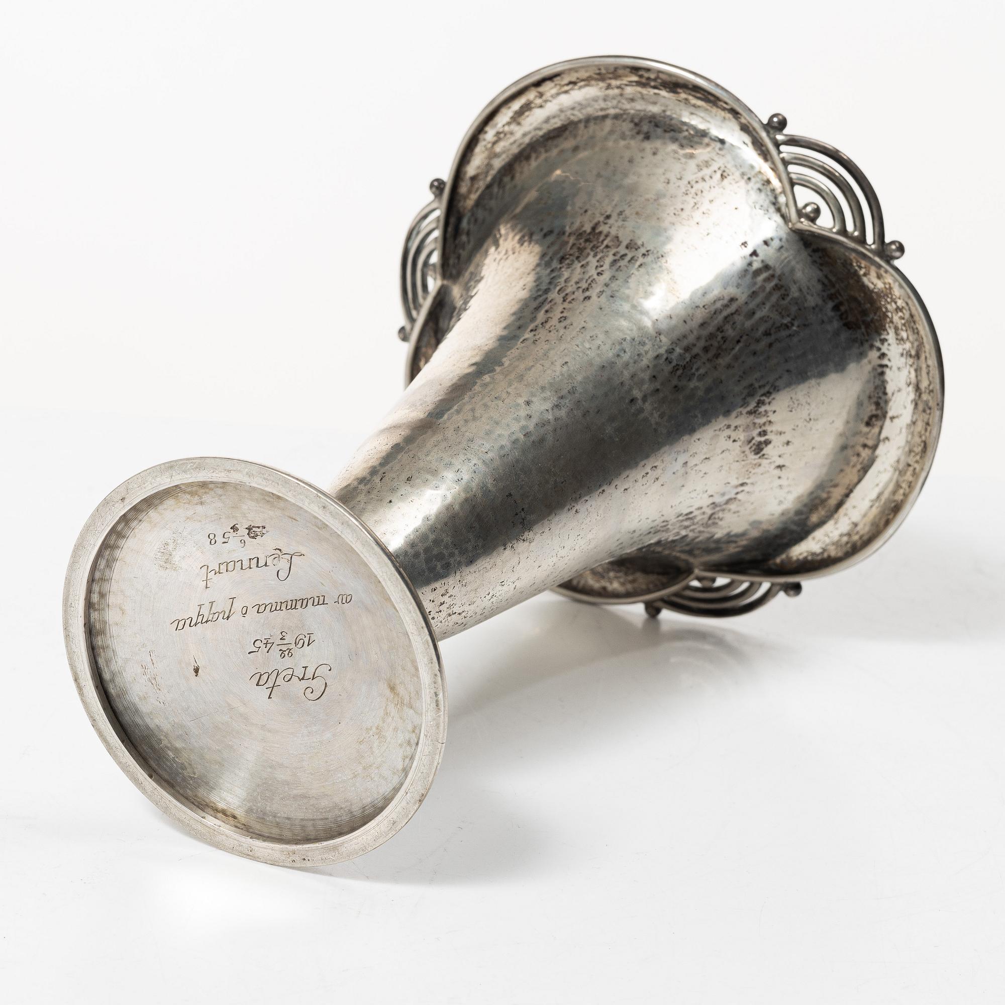 K. Anderson, a silver vase, Stockholm 1930.