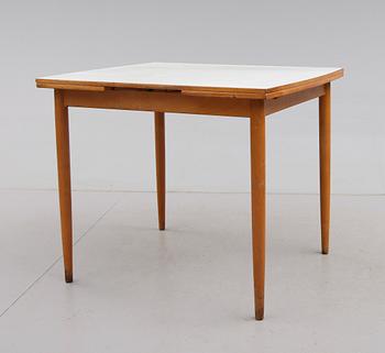 BORD OCH 4 STOLAR, Edsbyverken, bla mönster "Virrvarr" av Sigvard Bernadotte, 1900-talets andra hälft.