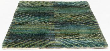 Barbro Nilsson, a carpet, "Marina, grön", knotted pile, ca 200 x 157 cm, signed AB MMF BN.