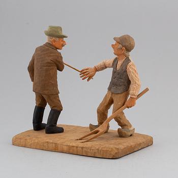 HERMAN ROSELL, sculpture, wood, signed and dated 1953.