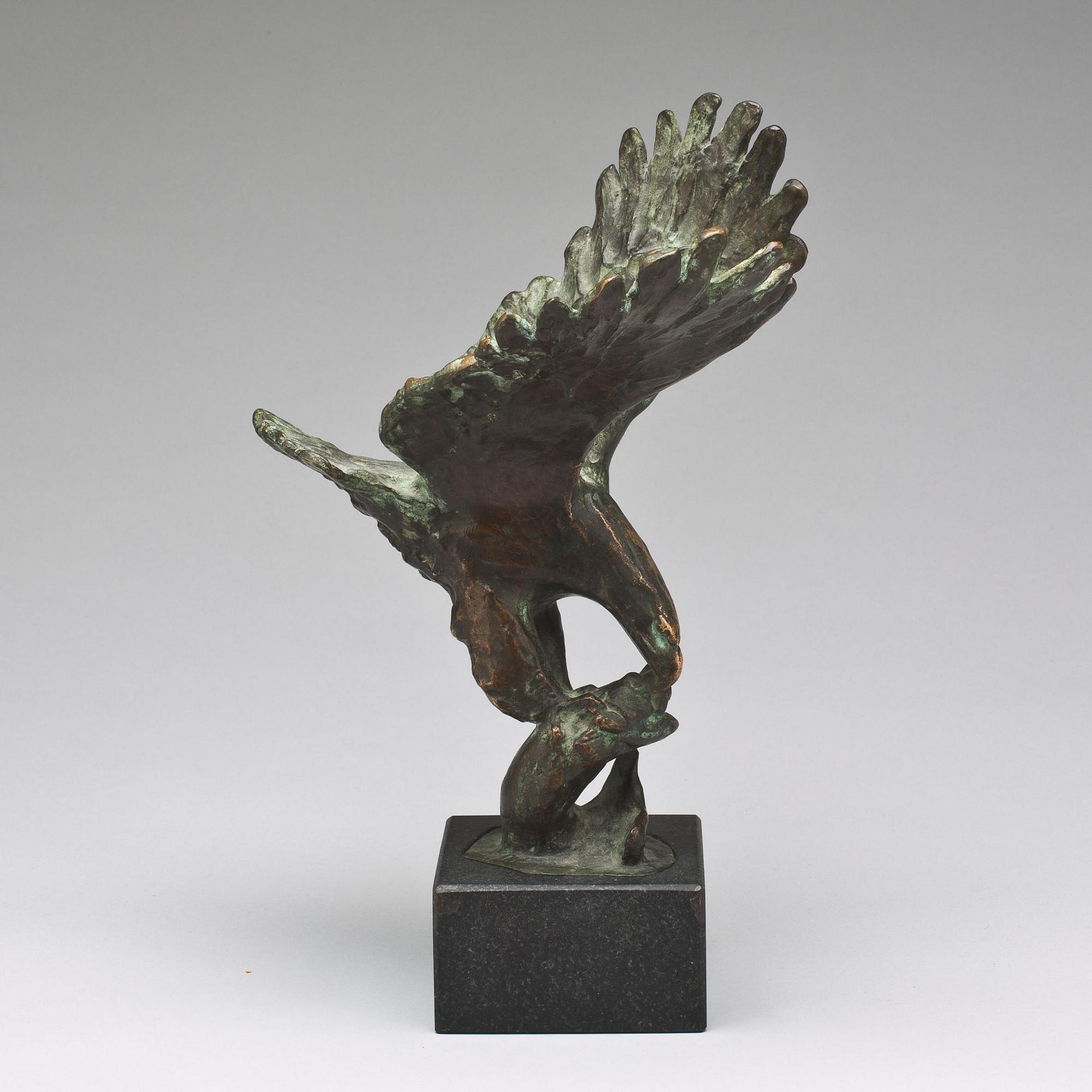 SKULPTUR, brons, gjutarstämplad L Rasmussen, Köpenhamn.