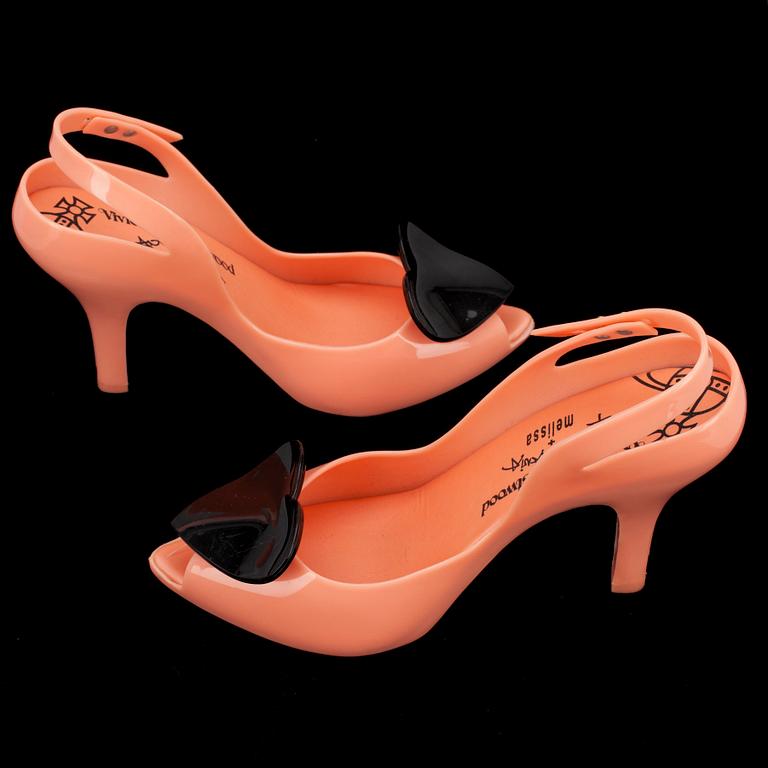 KENGÄT, slingbacks peeptoella, Vivenne Westwood Anglomania + melissa.