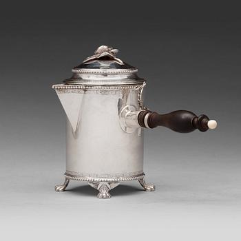 201. A Swedish 18th century parcel-gilt milk-jug, mark of Petter Eneroth, Stockholm 1787.