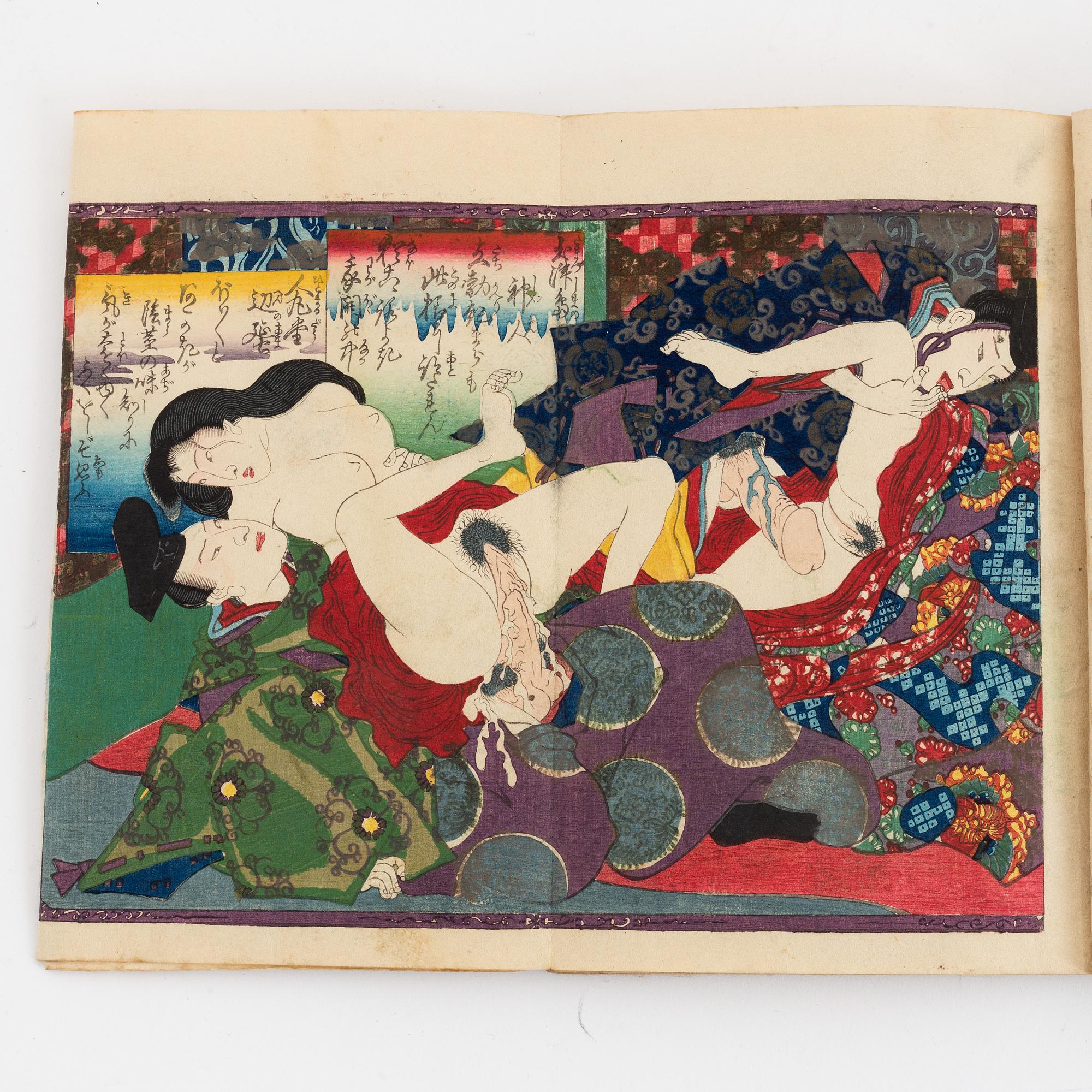 Koikawa Shozan, bok, shunga, Japan 1857.