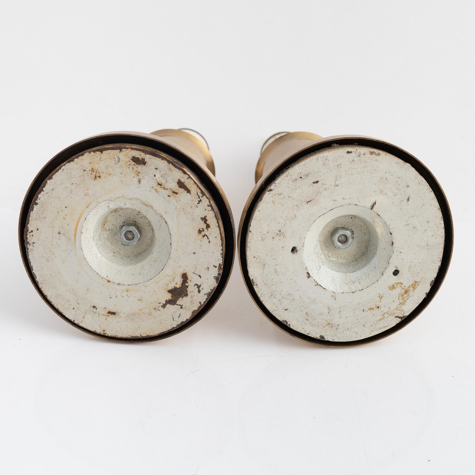 Bertil Brisborg, oil lamps, 1 pair, model "2036", Nordiska Kompaniet, 1950s.
