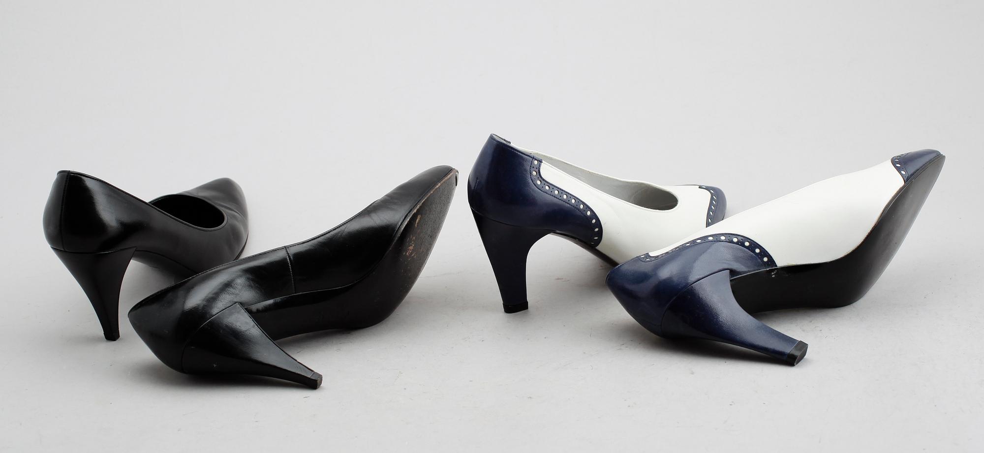 SKOR, 1 par, Bruno Magli samt SKOR, 2 par, Charles Jourdan.