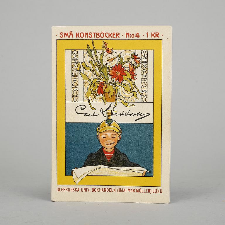 CARL LARSSON (1853-1919), bok med konstnärens hälsning och autograf. 1908.