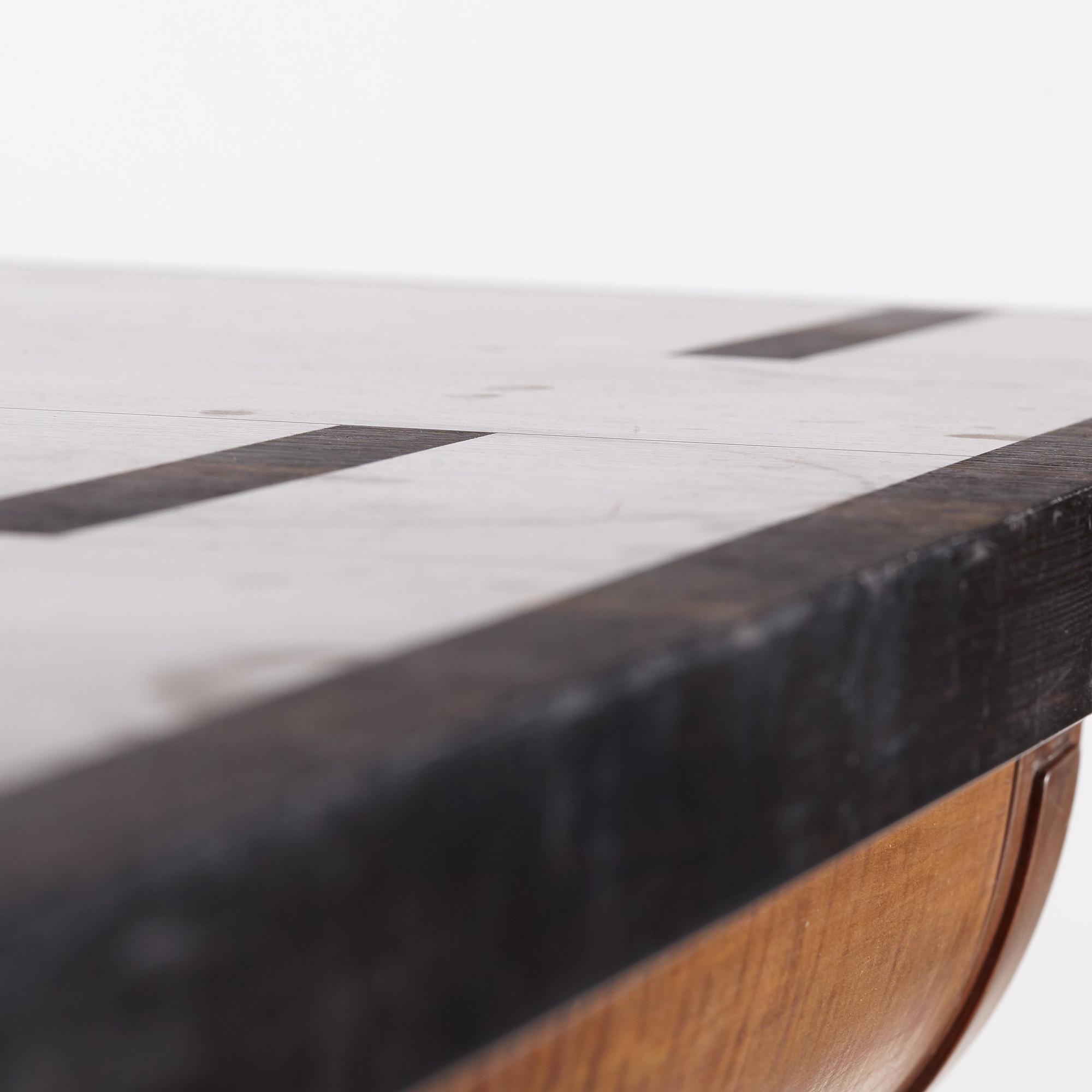 Hjalmar Jackson, A Hjalmar Jackson ebony and pearwood desk/library table, Stockholm ca 1934.