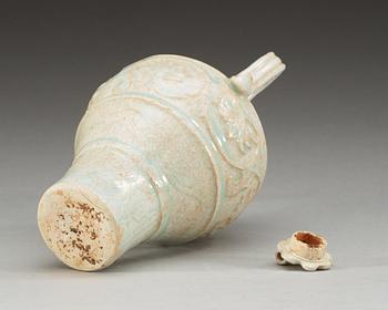 A pale green glazed ewer with cover, Song dynasty (960-1279).
