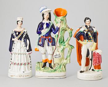 FIGURINER, 3 st, porslin, Wedgwood, 1900-talets första hälft.