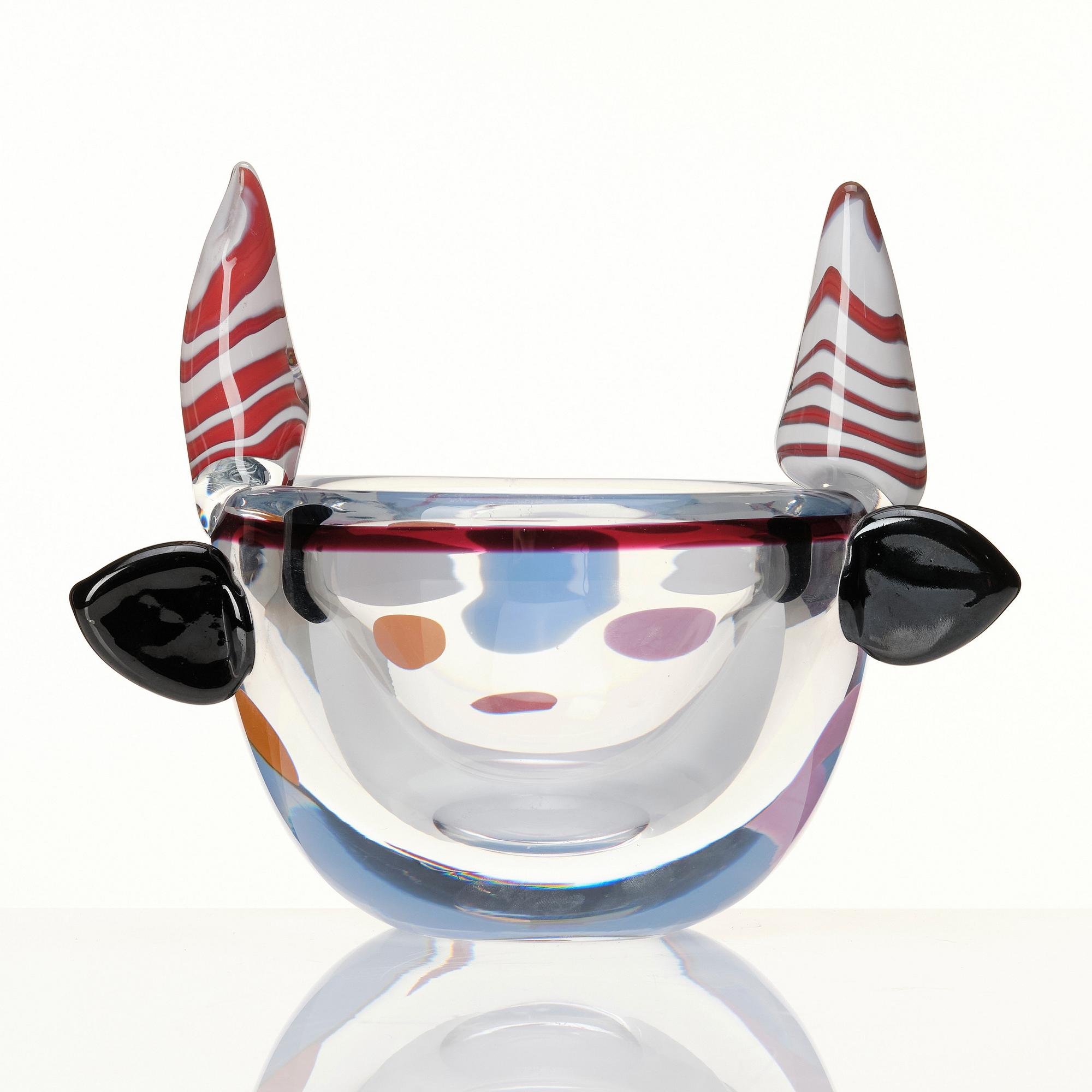 Erik Höglund, a glass sculpture/bowl, Strömbergshyttan, Sweden 1990.
